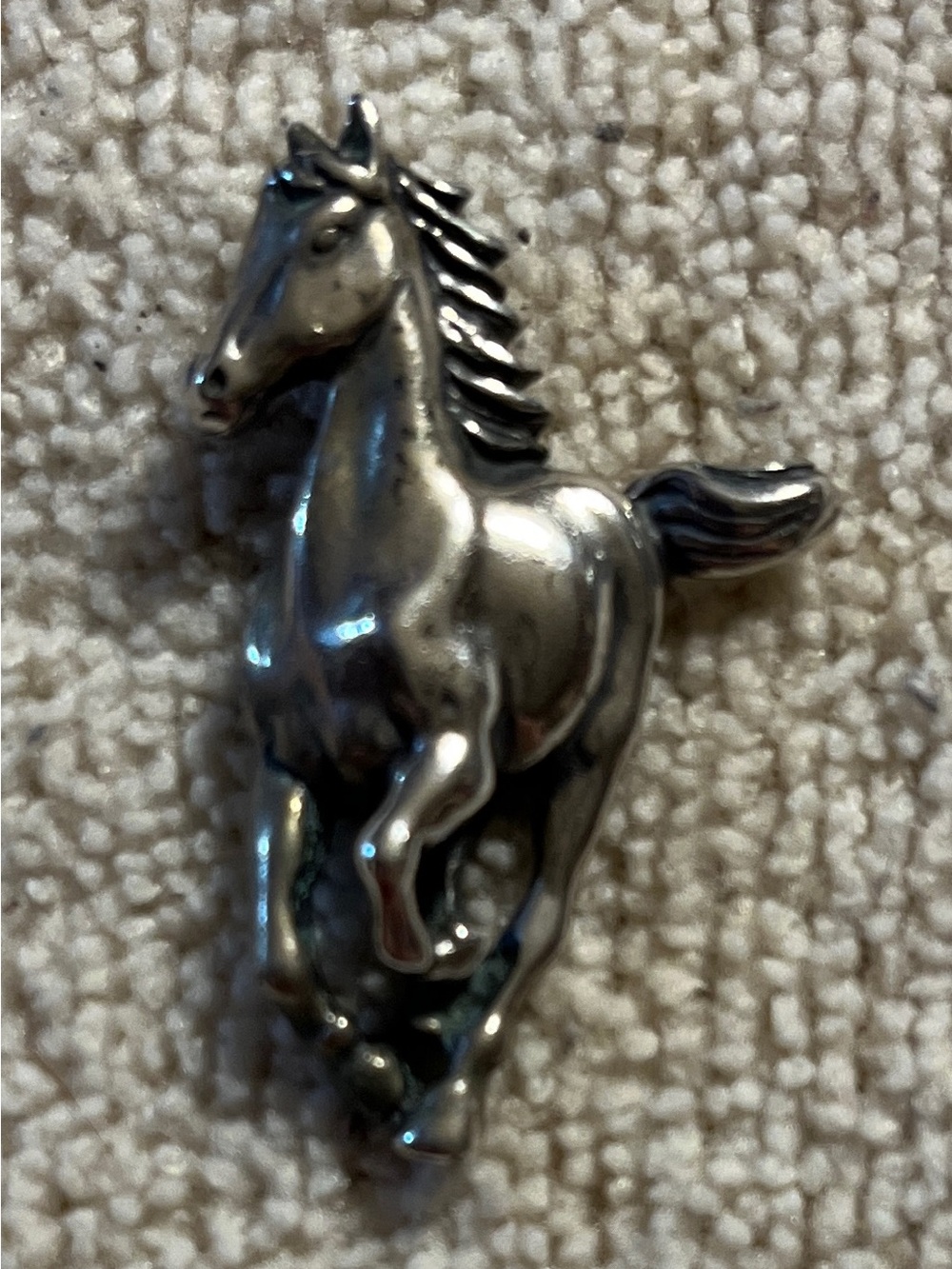 Silver Running Horse Pendant